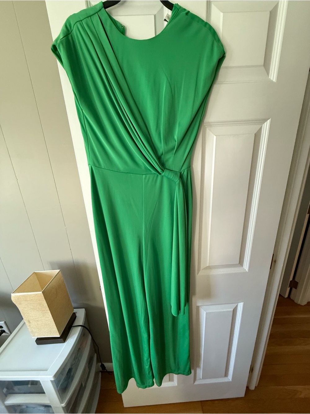 Ralph Lauren Bright Green Knot-Front Maxi Dress